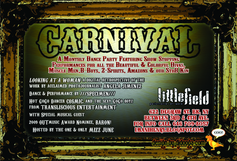 CARNIVAL event flyer - back