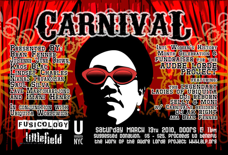 CARNIVAL event flyer - front